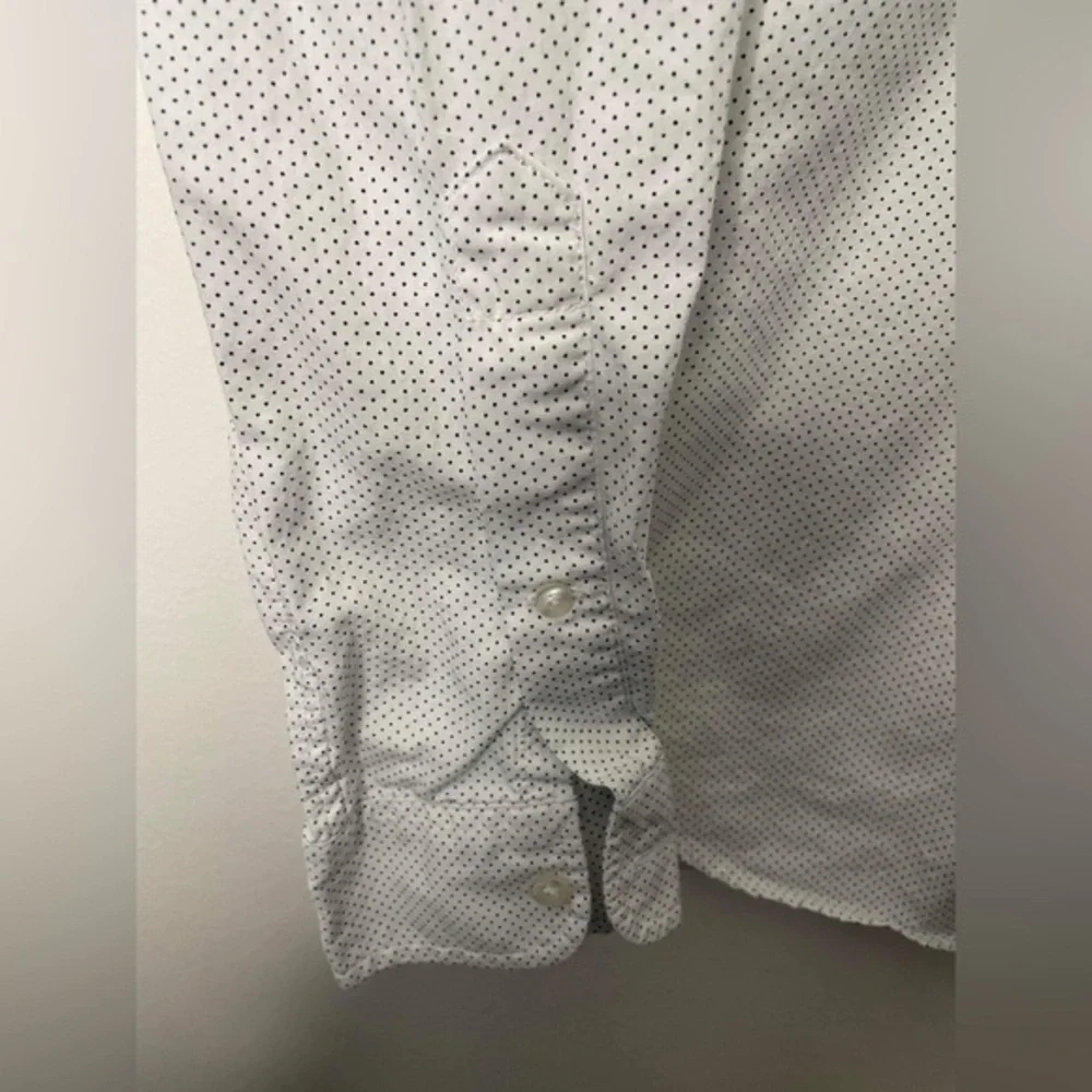 White J.Crew polkadot long sleeve button down size‎ xs